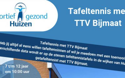 TTV Bijmaat houdt tafeltennistoernooi in de wijken in Huizen