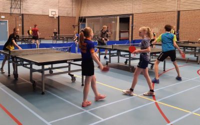 Trainingsdag Tafeltennisacademie competitiespelers jeugd vrijdag 6 mei